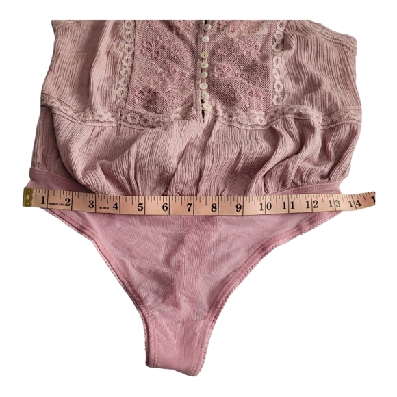 NEW Free People Still The One Thong Lace Bodysuit Mauve XS Free People Intimates - Picture 15 of 16